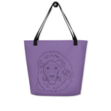 Beach Bag Black Lion Logo Follow Me