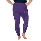 All-Over Print Plus Size Leggings Trinity White Logo Both Sides