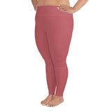 All-Over Print Plus Size Leggings Trinity White Logo