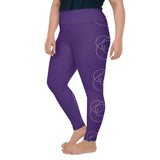 All-Over Print Plus Size Leggings Trinity White Logo Both Sides