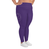All-Over Print Plus Size Leggings Trinity White Logo