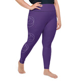 All-Over Print Plus Size Leggings Trinity White Logo Both Sides
