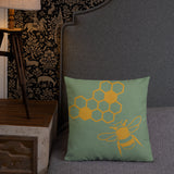 Love the Bees Pillow (linen feel)