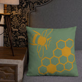 Love the Bees Pillow (linen feel)