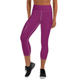 Yoga Capri Leggings Trinity White  Logo