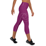 Yoga Capri Leggings Trinity White  Logo