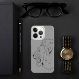 iPhone Case Fighting Lion Black