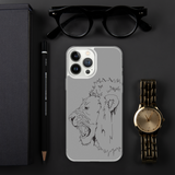 iPhone Case Fighting Lion Black