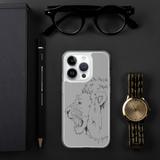 iPhone Case Fighting Lion Black