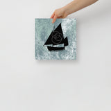 Poster Black Boat Logo