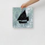 Poster Black Boat Logo