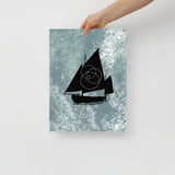 Poster Black Boat Logo