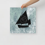 Poster Black Boat Logo
