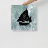 Poster Black Boat Logo