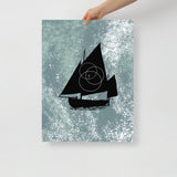 Poster Black Boat Logo