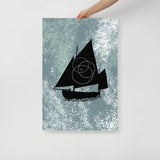 Poster Black Boat Logo
