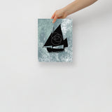 Poster Black Boat Logo
