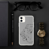 iPhone Case Fighting Lion Black