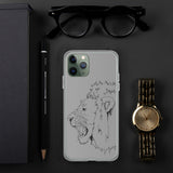 iPhone Case Fighting Lion Black