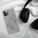iPhone Case Fighting Lion Black