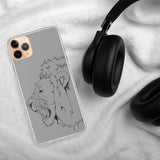 iPhone Case Fighting Lion Black