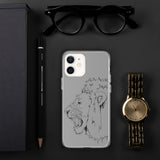 iPhone Case Fighting Lion Black