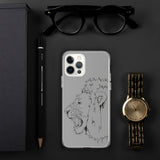 iPhone Case Fighting Lion Black
