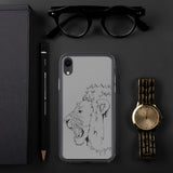 iPhone Case Fighting Lion Black