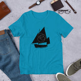 Short-Sleeve Unisex T-Shirt Black Boat Logo