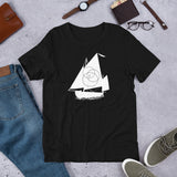 Short-Sleeve Unisex T-Shirt White Boat Logo
