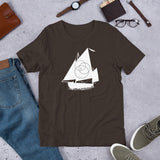 Short-Sleeve Unisex T-Shirt White Boat Logo