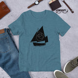 Short-Sleeve Unisex T-Shirt Black Boat Logo