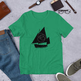 Short-Sleeve Unisex T-Shirt Black Boat Logo