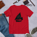 Short-Sleeve Unisex T-Shirt Black Boat Logo