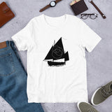 Short-Sleeve Unisex T-Shirt Black Boat Logo