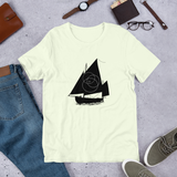 Short-Sleeve Unisex T-Shirt Black Boat Logo