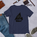 Short-Sleeve Unisex T-Shirt Black Boat Logo