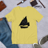 Short-Sleeve Unisex T-Shirt Black Boat Logo
