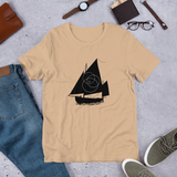 Short-Sleeve Unisex T-Shirt Black Boat Logo