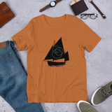 Short-Sleeve Unisex T-Shirt Black Boat Logo