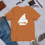 Short-Sleeve Unisex T-Shirt White Boat Logo