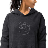 Unisex sueded fleece hoodie Trinity Logo White