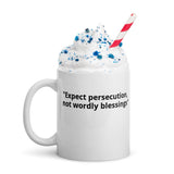 White glossy mug