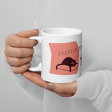 White glossy mug Hello Fall