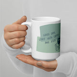 White glossy mug Coffee and Jesus