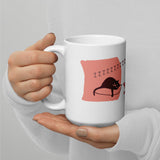 White glossy mug Hello Fall