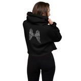 Crop Hoodie Angel Wings White