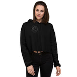 Crop Hoodie Angel Wings White