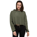 Crop Hoodie Angel Wings White