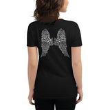 Women's short sleeve t-shirt Angel Wings White